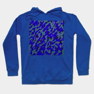 Camouflage - Green and Blue Hoodie